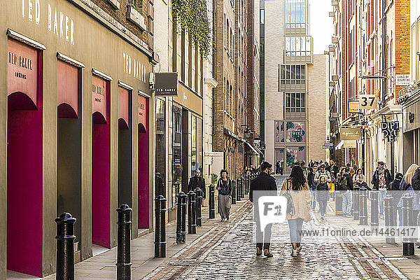 Floral Street in Covent Garden  London  England