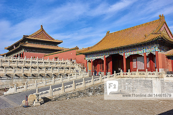 Zhendu-Tor und das Tor der Höchsten Harmonie  Verbotene Stadt  Peking  China  Ostasien