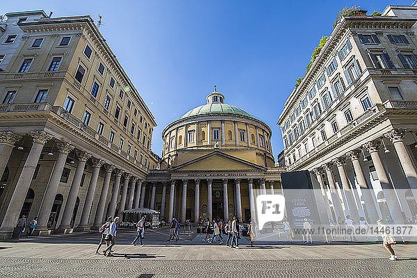 Ansicht der Basilika San Carlo al Corso auf der Piazza San Carlo  Mailand  Lombardei  Italien