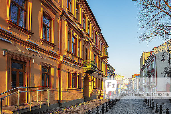 Altstadthäuser in der Dreifaltigkeitsvorstadt  Minsk  Belarus  Osteuropa