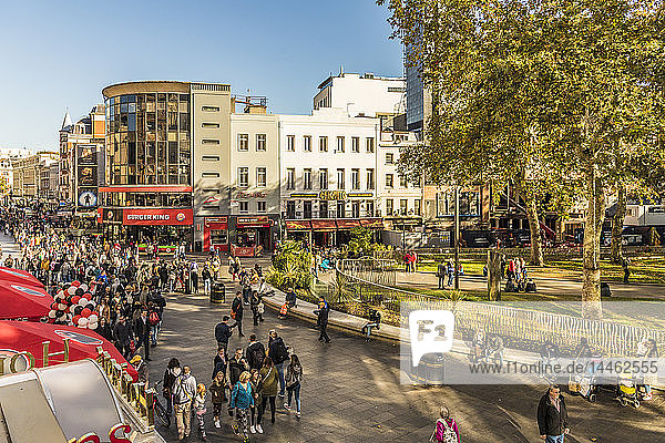A view over Leicester Square  London  England
