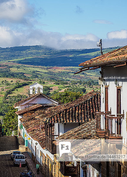 Street of Barichara Santander Department Colombia South America