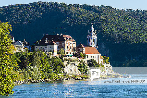 View over Durnstein on the Danube  Wachau  UNESCO World Heritage Site  Austria