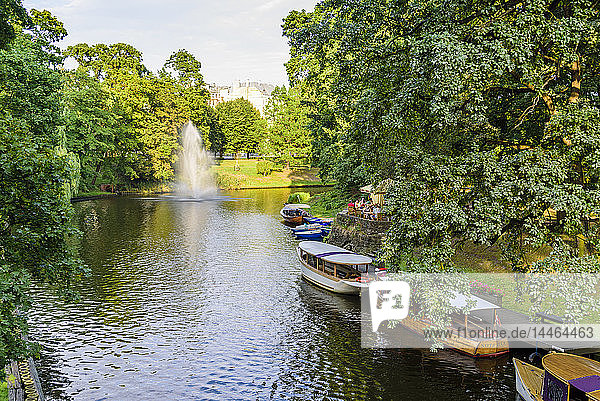 Riga Canal Bastejkalna Parks Riga Latvia