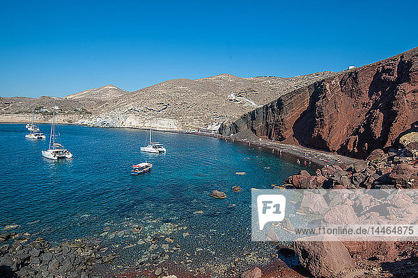 Red Beach  Santorini  Cyclades  Aegean Islands  Greek Islands  Greece  Europe