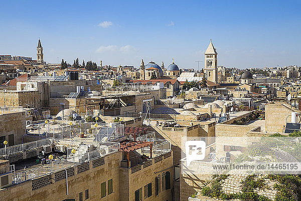 View of Jewish quarter  Old City  UNESCO World Heritage Site  Jerusalem  Israel  Middle East