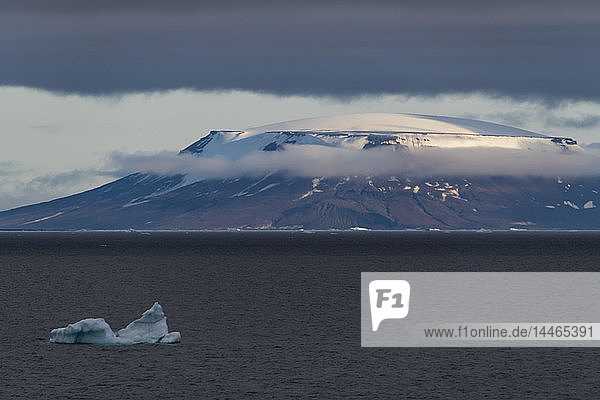 Flat table mountains covered with ice Franz Josef Land archipelago Arkhangelsk Oblast Arctic Russia
