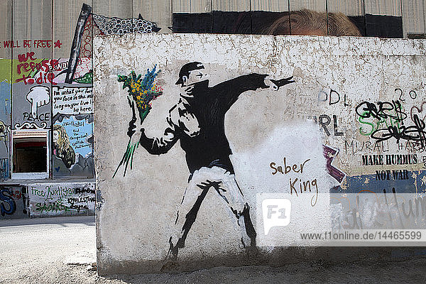 Palästina  Westjordanland  Bethlehem  Grenze  Grenzmauer  Graffiti