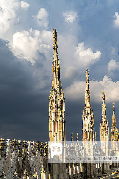 Italy  Milan  pinnacles and spires of Milan Cathedral