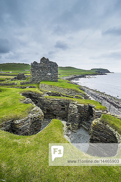 Vereinigtes Königreich  Schottland  Shetlandinseln  Festland  prähistorische Ausgrabungsstätte Jarlshof