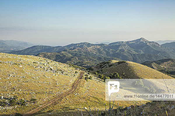 Griechenland  Peloponnes  Arkadien  Lykaion  Blick vom Berg Profitis Ilias