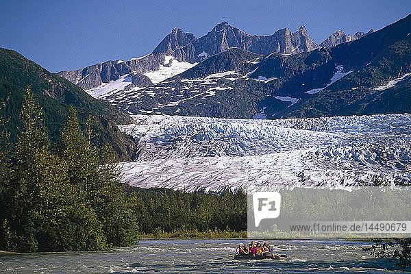 Rafters on Mendenhall River Mendenhall Glacier & Towers