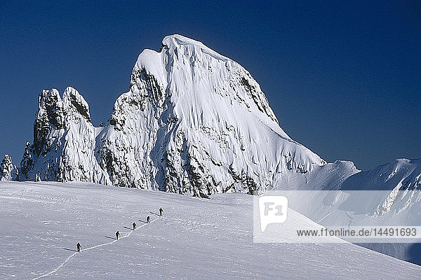 Skilanglauf auf dem Juneau Icefield SE Alaska landschaftlich reizvoll