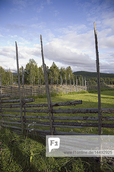 View of fence on landscape