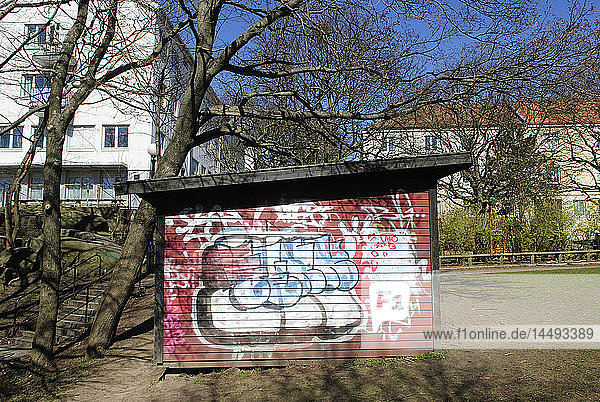 Graffiti auf einer Muschel  Schweden.