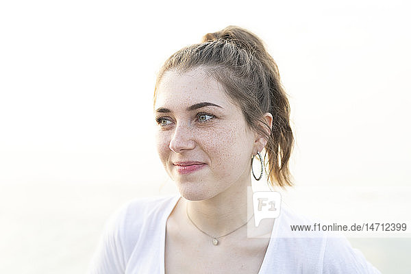 Young woman looking away