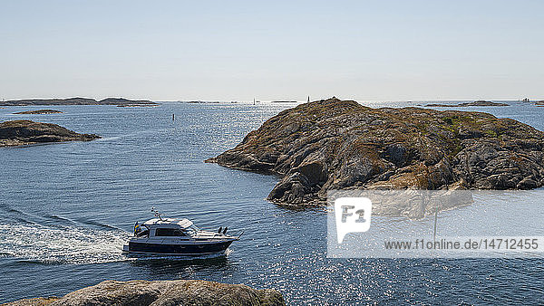 Motorboat on sea