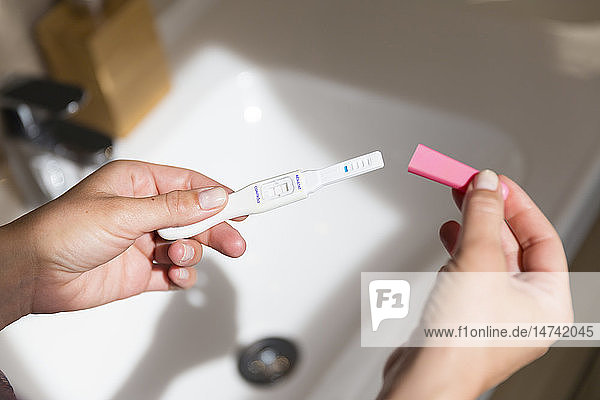 Positive pregnancy test.