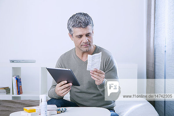 Man taking medication
