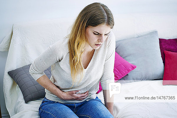 Woman with abdominal pain