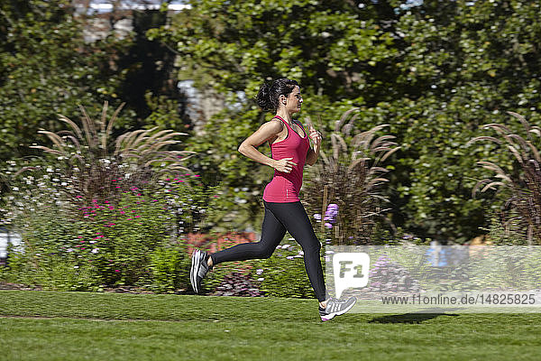 Woman jogging.