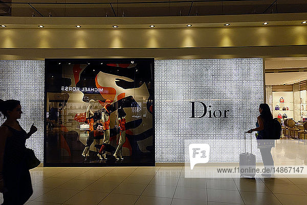 Dior Duty Free Shop im Flughafen Suvarnabhumi. Bangkok.