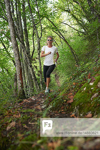 Jogger in forest