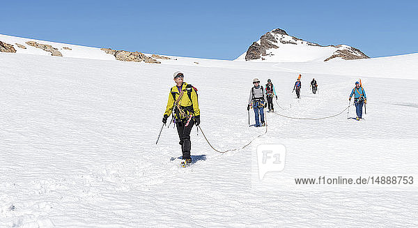 Greenland  Sermersooq  Kulusuk  Schweizerland Alps  group of people walking in snow