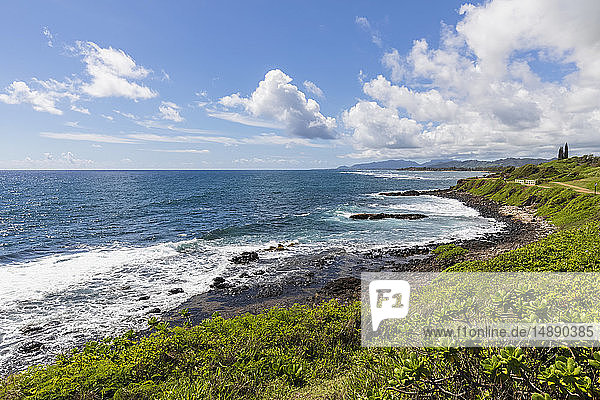 USA  Hawaii  Kauai  Kauai Multiuse Path  Pacific coast