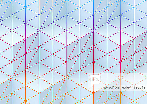 Full frame geometric abstract cube pattern