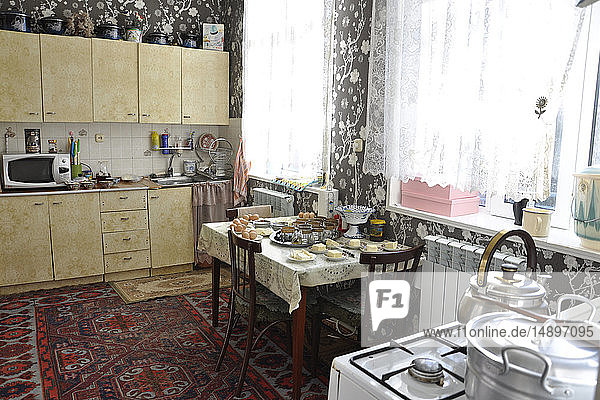 Russland  Dagestan  Kubatschi  Wohnhaus