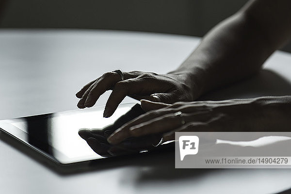 Businesswoman using digital tablet