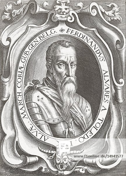 Fernando Álvarez de Toledo y Pimentel  3rd Duke of Alba  1507 to 1582. Spanish general and governor of the Spanish Netherlands.