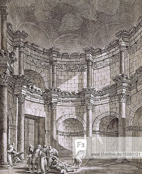 Der Tempel des Jupiter  veröffentlicht. 1764. Schöpfer: Robert Adam (1728-92).