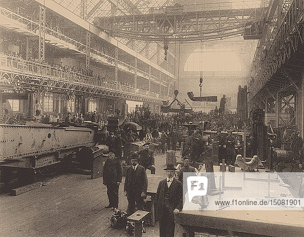 Eine Werkstatt der Putilov-Fabrik  um 1914. Künstler: Anonym