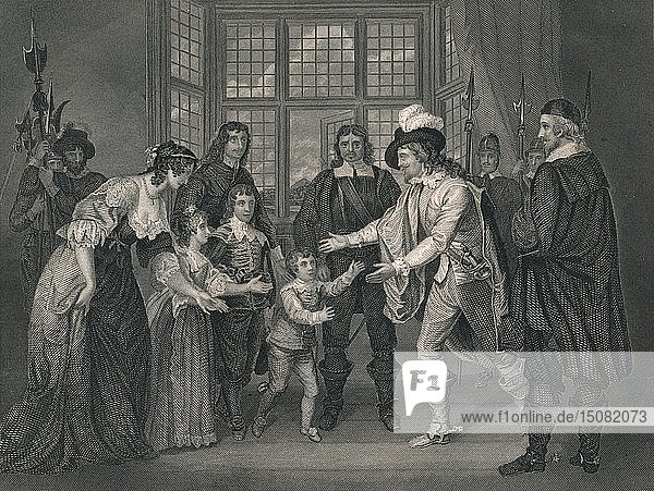Das Gespräch von Karl I. mit seinen Kindern   1649  (Anfang/Mitte 19. Jahrhundert). Schöpfer: J. Rogers.