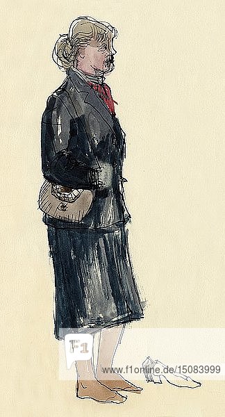 Frau in Strümpfen  1953. Schöpfer: Shirley Markham.