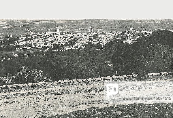 Panorama der Stadt  San Miguel de Allende  Mexiko  1895. Schöpfer: Unbekannt.