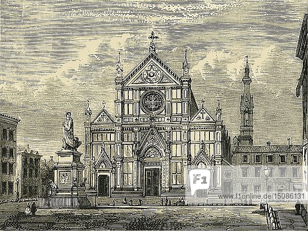 Kirche von Santa Croce  Florenz  1890. Schöpfer: Unbekannt.