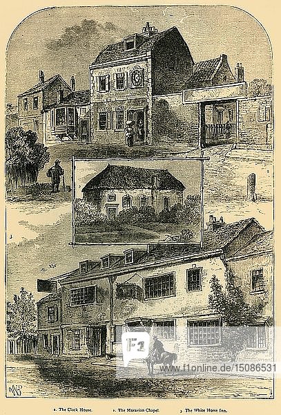 Das alte Chelsea im Jahr 1750   (um 1876). Schöpfer: Unbekannt.