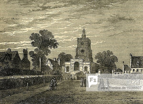 Hackney Church   um 1876. Schöpfer: Unbekannt.
