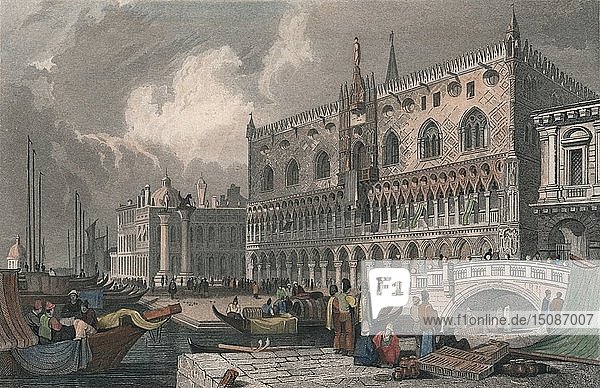 'The Grand Canal & Doge's Palace  Venice'  1844. Creator: Charles Westwood.