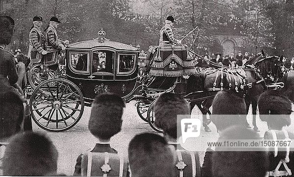 Trauerzug von König Edward VII.  London  20. Mai 1910. Schöpfer: Unbekannt.
