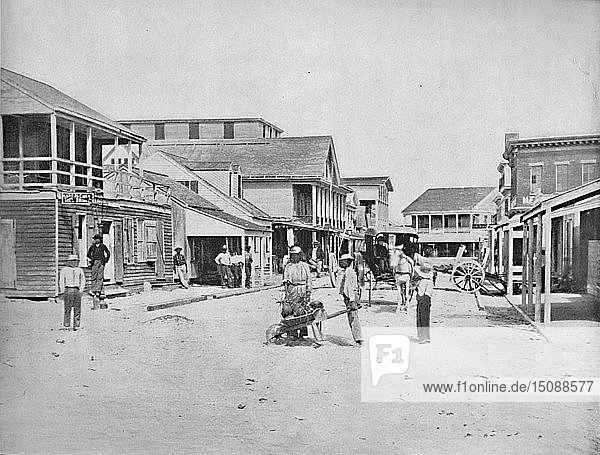 Straße in Key West  Florida   um 1897. Schöpfer: Unbekannt.