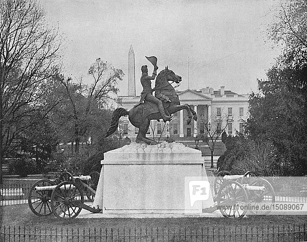 Jackson-Statue,  Lafayette Square,  Washington,  D.C. ,  um 1897. Schöpfer: Unbekannt.