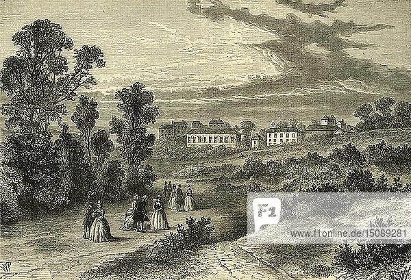 The Old Well Walk  Hampstead  um 1750   (um 1876). Schöpfer: Unbekannt.