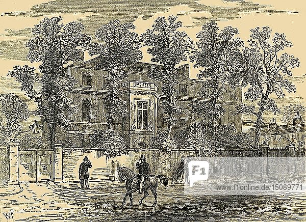 Altes Gore-Haus  1830   (um 1876). Schöpfer: Unbekannt.