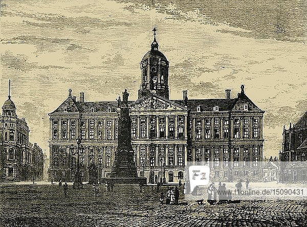 Der Königliche Palast  Amsterdam  1890. Schöpfer: Unbekannt.