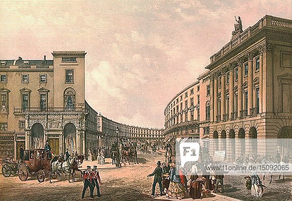 The Quadrant  Regent Street  c1852. Creator: Day & Son.