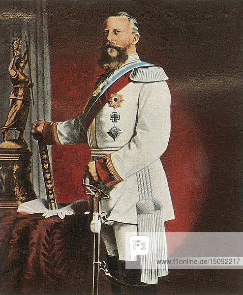 Kaiser Friedrich III.  um 1888  (1936). Schöpfer: Unbekannt.